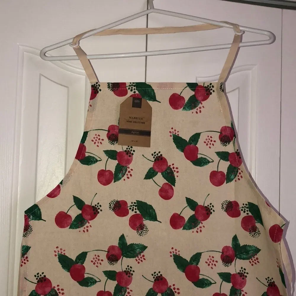 Mabelle Home Collection Cherry Print Cotton Apron